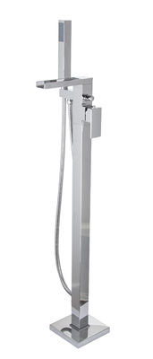 Modern Floor Standing Bath Taps Brass Chrome / Brushed Gold Finish